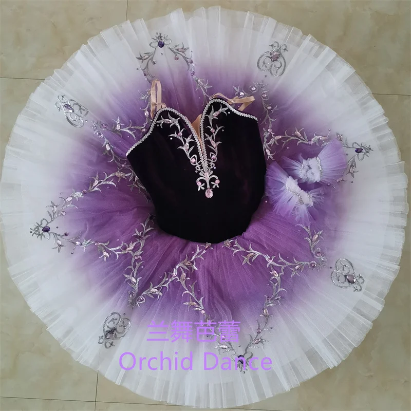 

Contains Lining High Quality Professional Custom Size Classical Adult Girls Purple Bird Ballet Tutu Costumes