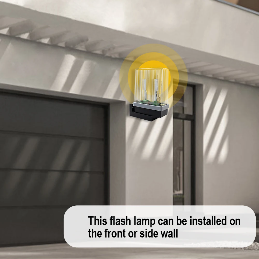 بوابة جراج باب ضوء وماض حماية الأمن إنذار مصباح إشارة ستروب تحذير ضوء مقاوم للماء لا صوت #4
