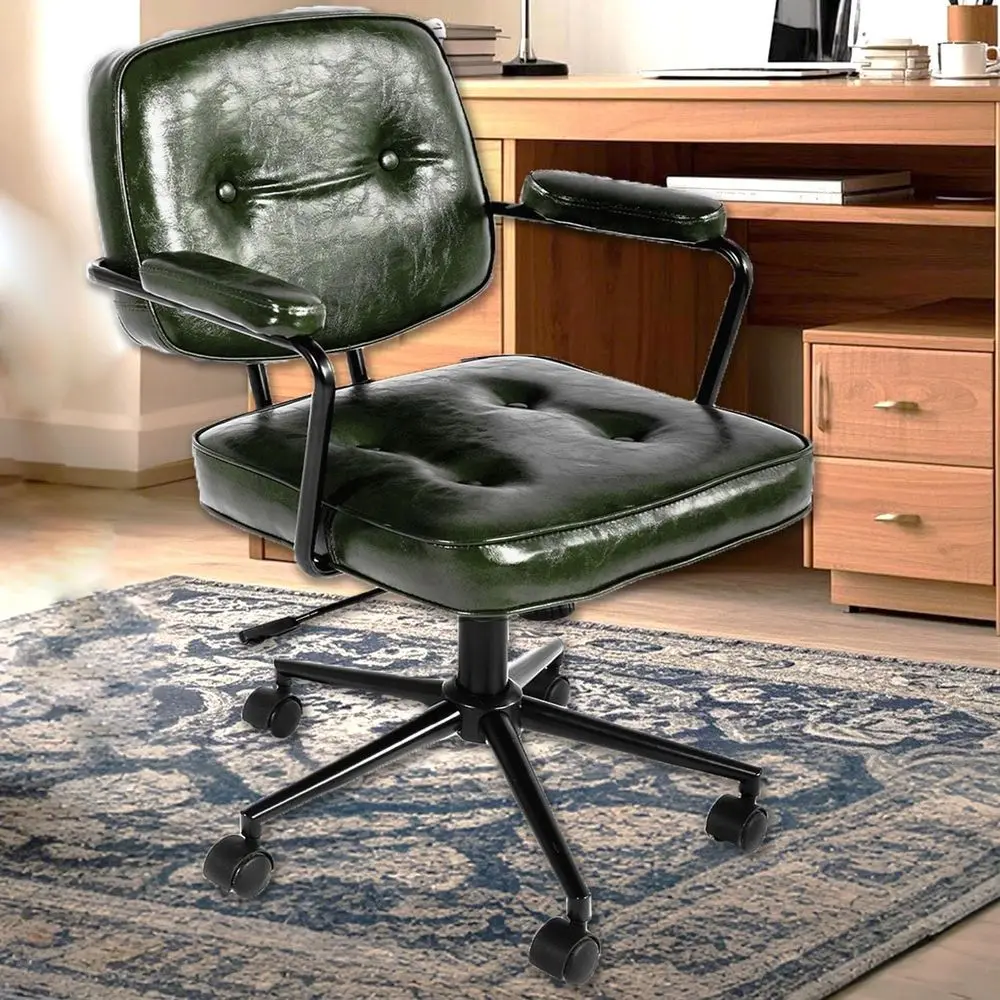 

Home Oice Chair Desk Chair Computer Executive Chair with Armrests Comy Low Back Support,Adjustable Height Rolling Swivel Wheels,