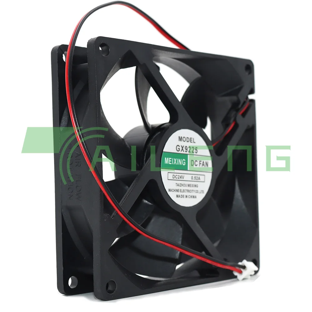 novità per MEIXING GX9225 DC 24V 0,52A 92x92x25mm Ventola di raffreddamento per server a 2 fili