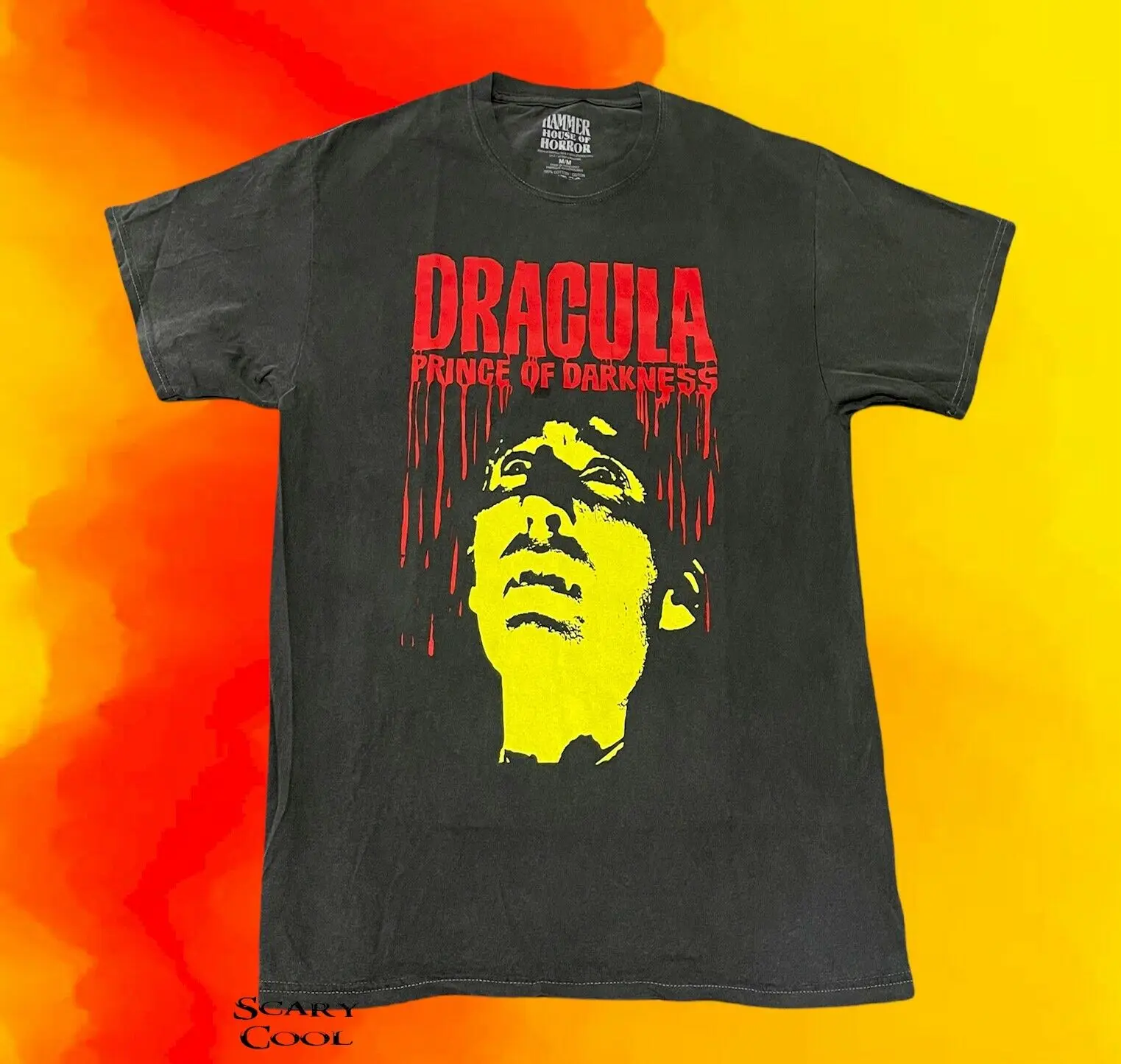 New Dracula Prince of Darkness Mens 1966 Throwback Vintage T-Shirt