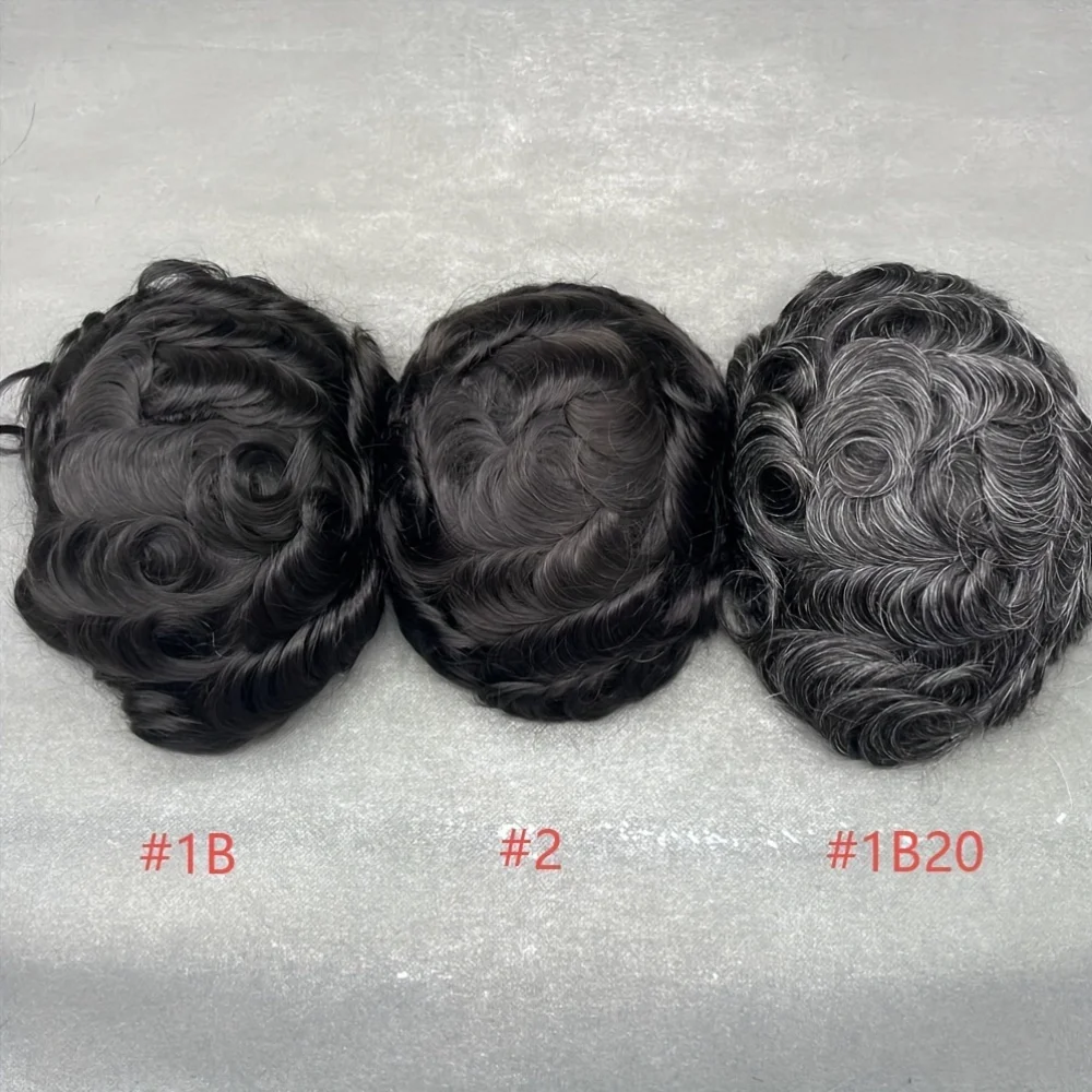 قطعة شعر غير مرئية مقاس 8 × 10 بوصة مع دانتيل قابل للتنفس وقاعدة من البولي يوريثان، جزء علوي جاهز للارتداء قبل القطع للمظهر الطبيعي، بديل للشعر #2