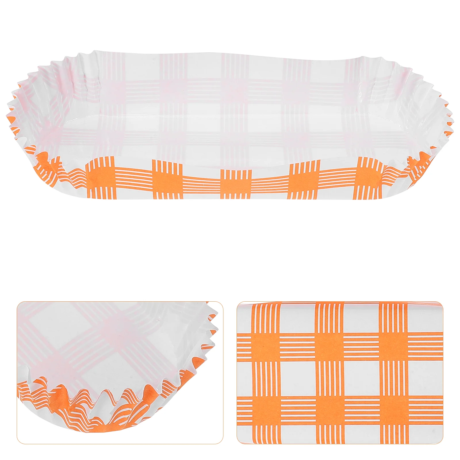 100 Pcs Trays Paper Hot Dog Dogs Boats Hamburger Frying Snack Container Baby White