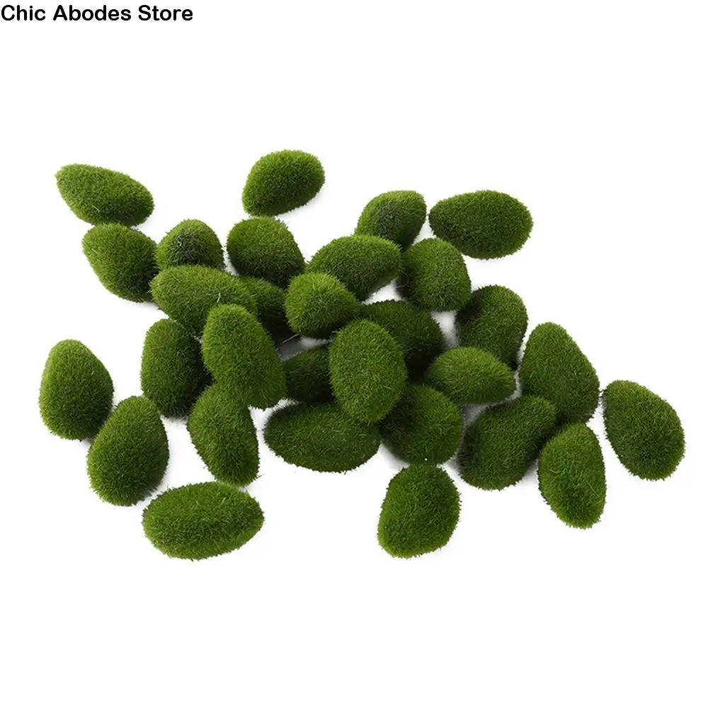 

Wall Decor Diy Decoration Fake Stone Artificial Green Moss Ball Simulation Plant Artificial Moss Rocks Faux Green Moss