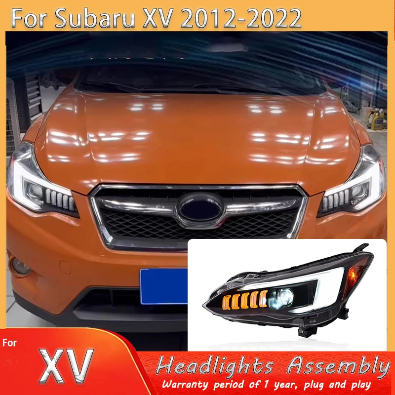 

Светодиодная фара для Subaru XV 2012-2022, модифицированная, с ДХО, указателем поворота, двойной линзой, ближним и дальним светом