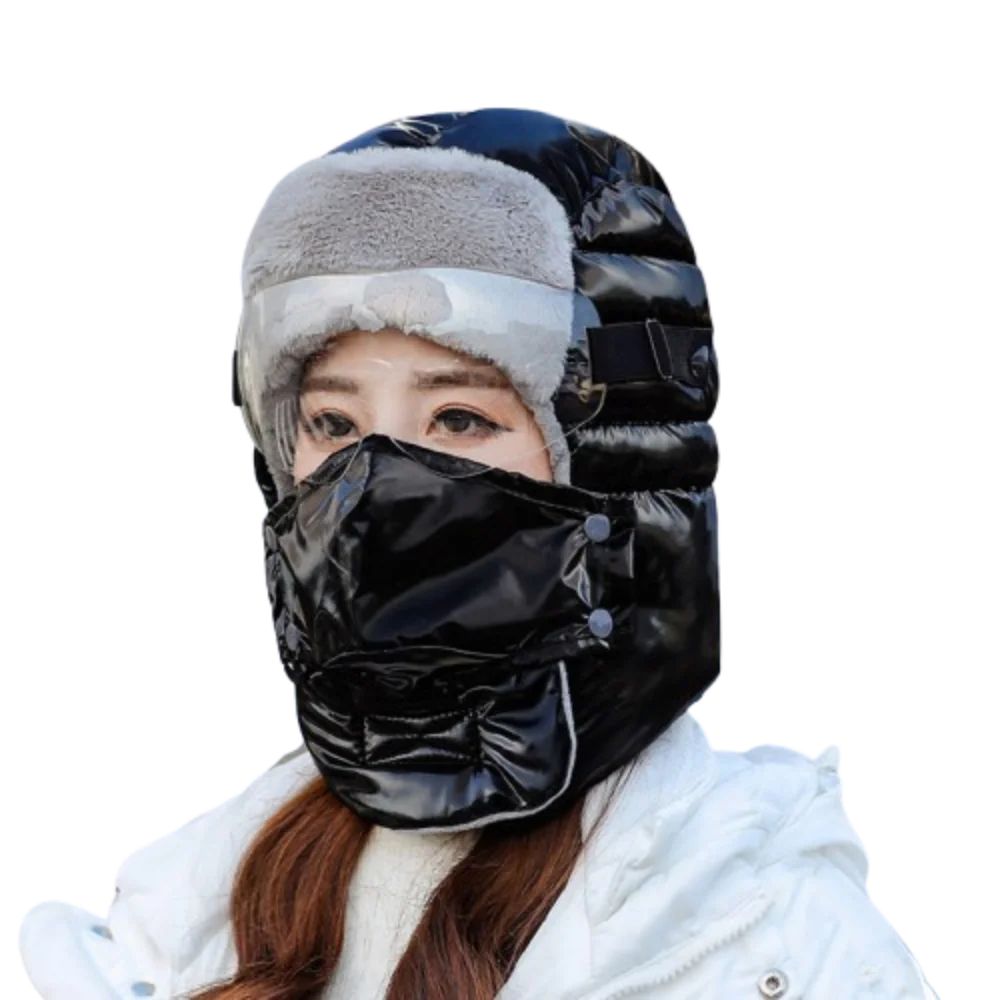 

Windproof Full Face Cover Hats Keep Warm Ear Protection Winter Goggles Mask Hat Waterproof Cotton Winter Electric Car Hat