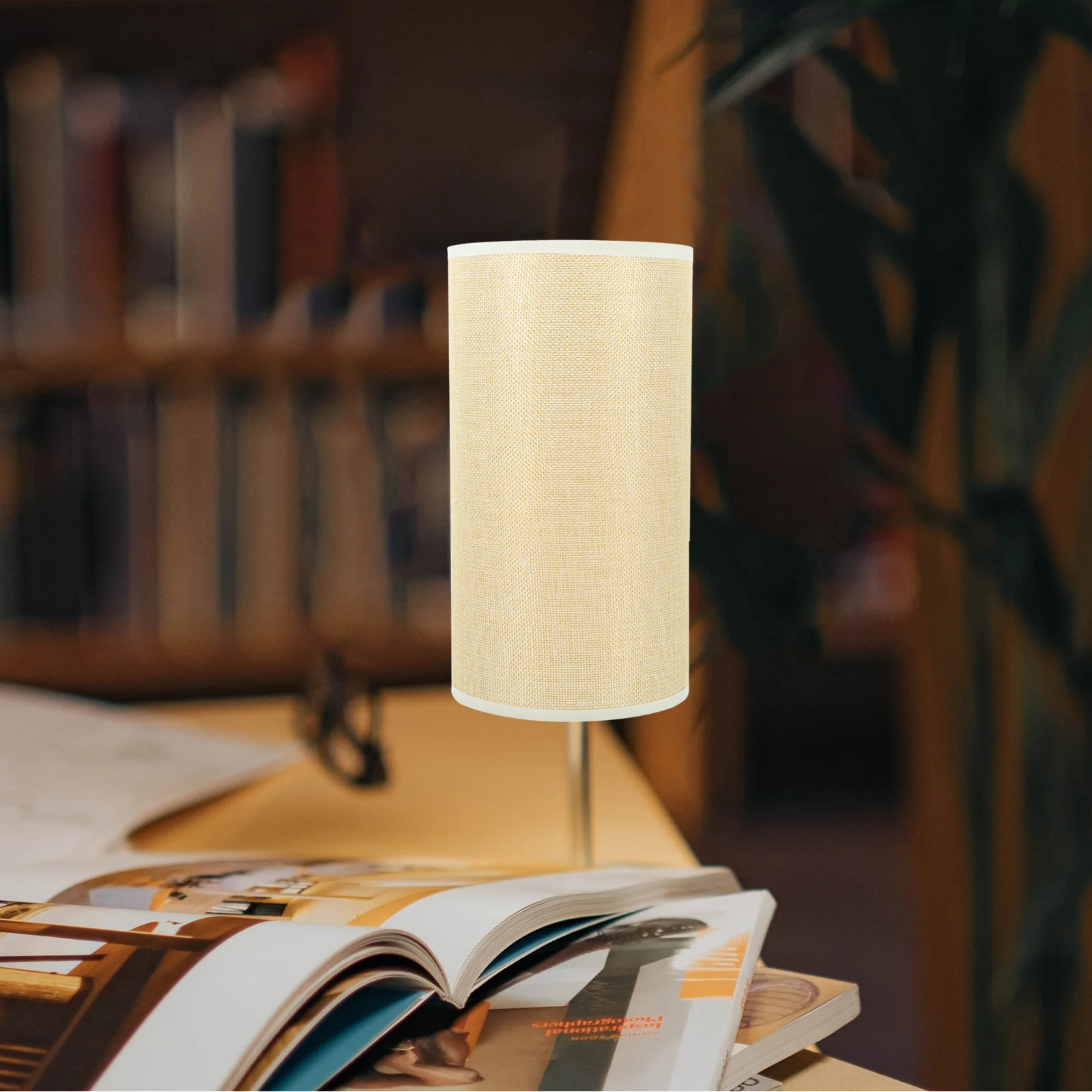 

Round Iron Cloth Lamp Shade Lightweight Decorative Lamp Cover Table Floor Light Easy Install for Bedroom Living Room