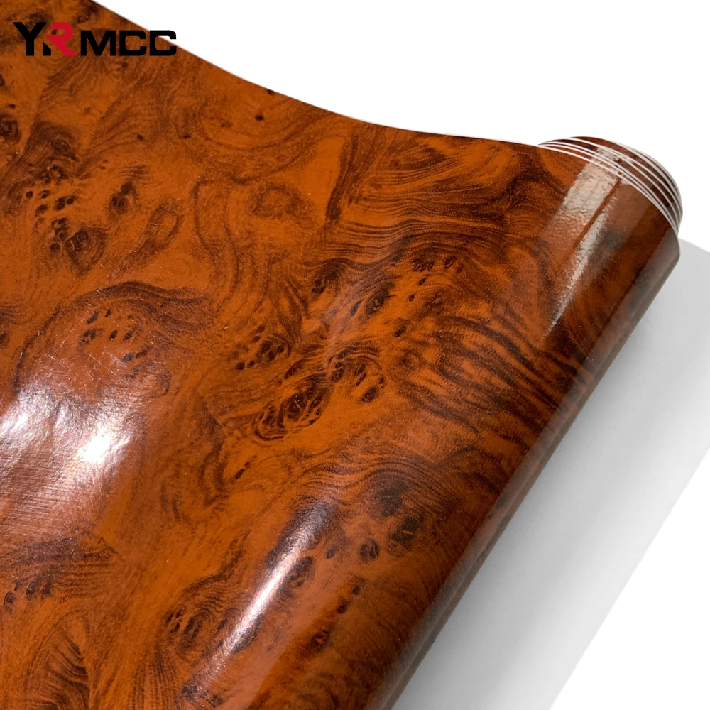 New Car Stickers Premium Wood Grain Textured Films Vinyl Wrap Decal PVC Change Color Film for Cabinet Furniture Decorative Film