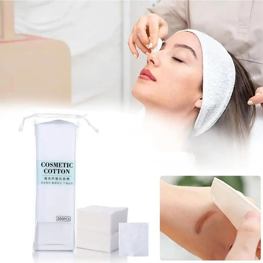 500pcs Wet Apply Makeup Remover Multi Functional Cotton Pad Wet Cotton Stretchable Facial Thin Non-Woven Makeup Cotton Tissues