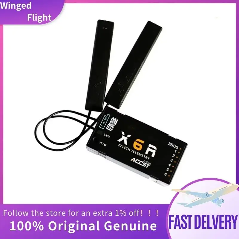 FR X6R 2.4G 16CH SBUS RC Receiver PCB Antenna Smart Port Data Return for Open TX Taranis X9D Jumper T16 T18 RC Drone