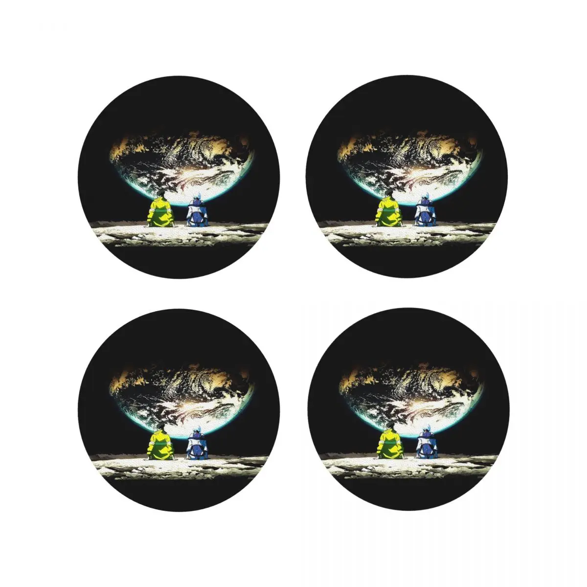 Cyberpunk Edgerunners David Martinez Coasters Kitchen Placemats Insulation Cup Coffee Mats For Decor Tableware Pads Set of 4