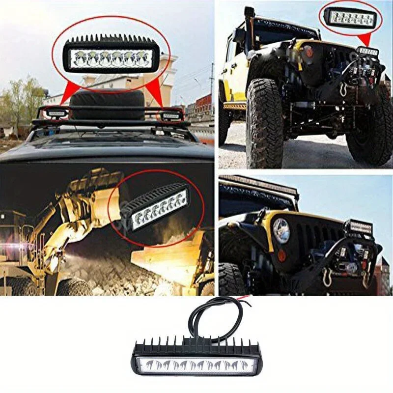 

2PCS 6LED Car Work Light Bar 6000K High Bright DRL Driving Lamp Offroad Headlights for SUV Truck