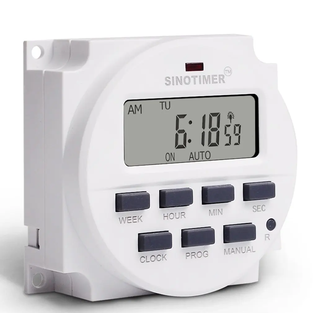 ZK20 Digital Weekly Timer 7 Days Programmable Time Switch Relay 220V 230V 240V AC TM618 Time Controller Power Timing Switch