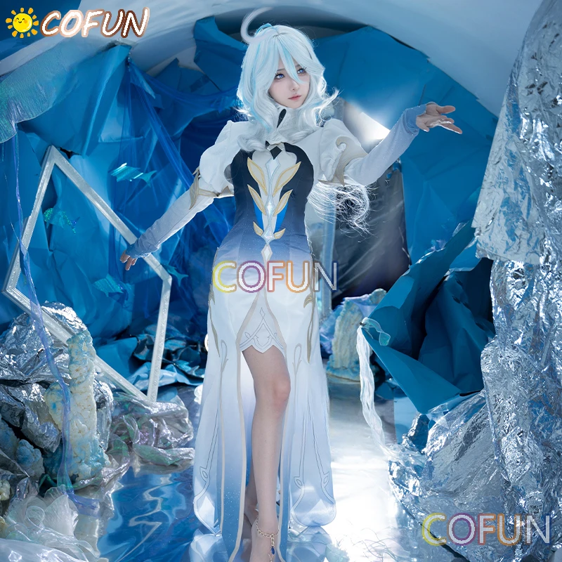 

COFUN Game Genshin Impact Focalors Cosplay Costume Halloween Outfits Women Anime Clothing Full Set