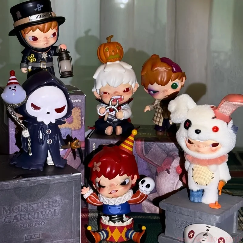 POP MART оригинальная карнавальная серия Hirono Monsters, слепая коробка, кукла, настольная игрушка, украшение для сцены, модель, загадочная коробка, подарок на фестиваль девушки