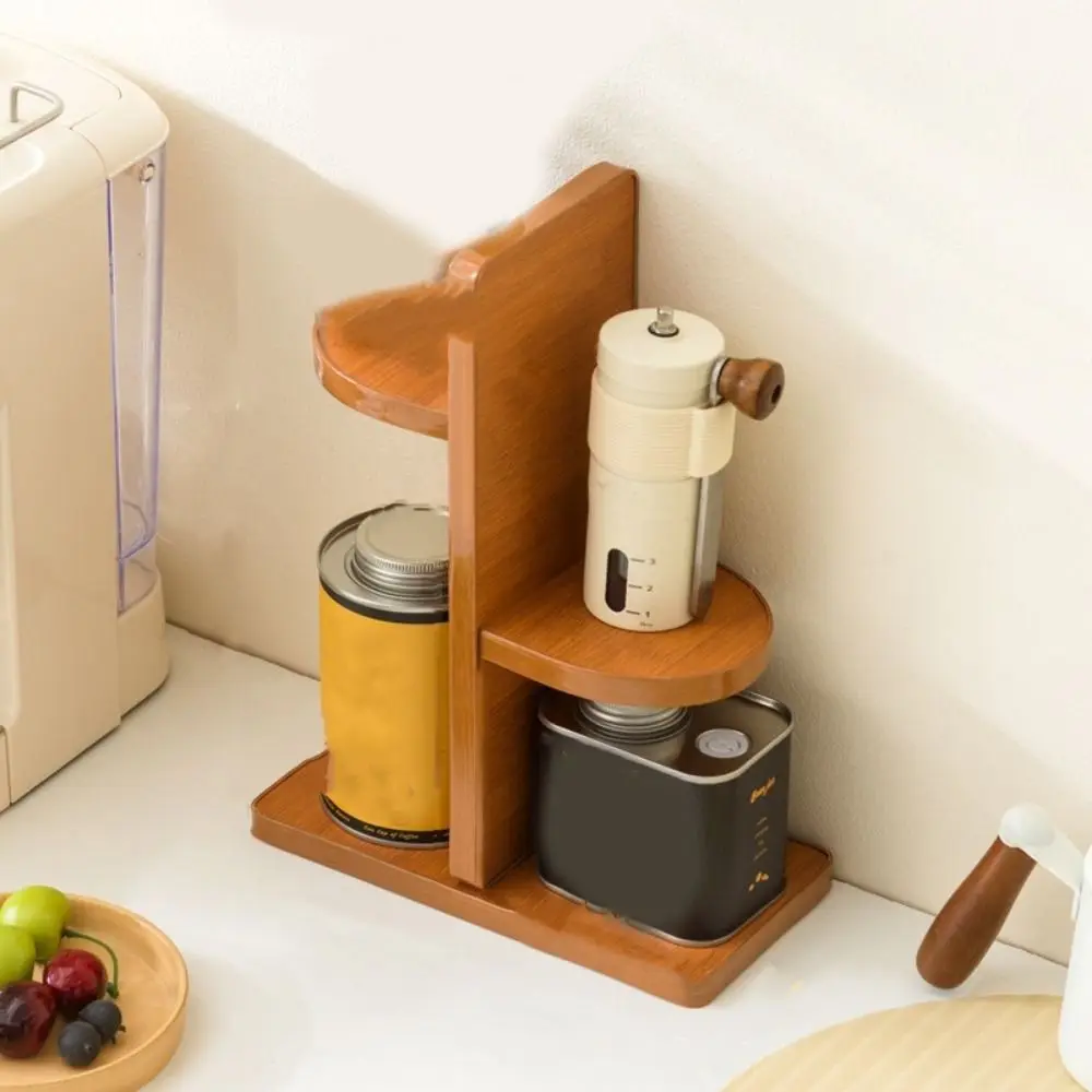 

Многофункциональная подставка для специй большой вместимости, с защитой от падения, экономит место, подставка для чашек, декоративный лоток для хранения косметики, для офиса