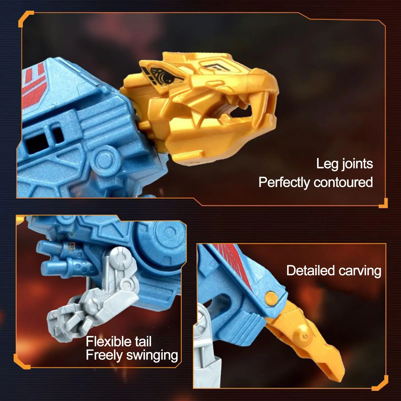 Creative Transformed Spinner Dinosaur Cart Fidget Toys home Office Stress Relief Toys Plastic Hand Spinner Gifts For Role-Play