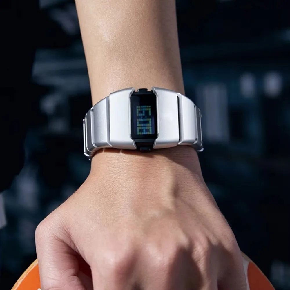 

Plastic LED Electronic Watch Stainless Steel Digital Sports Watch Lightweight Vintage Original Design Wristwatch Daily Wear