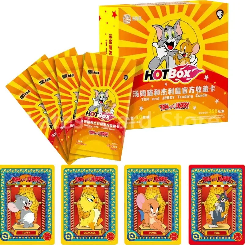 2023 Genuine HOTBOX TOM and JERRY Trading Cards Collection Anime Characters Rare GSSP Gold Card Game Table Toy For Children Gift