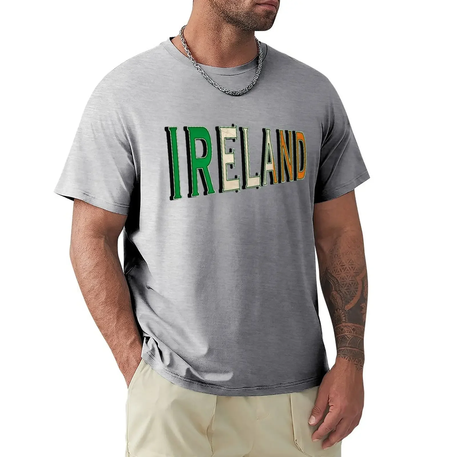 

Ireland T-Shirt blanks anime clothes oversized t shirts for men