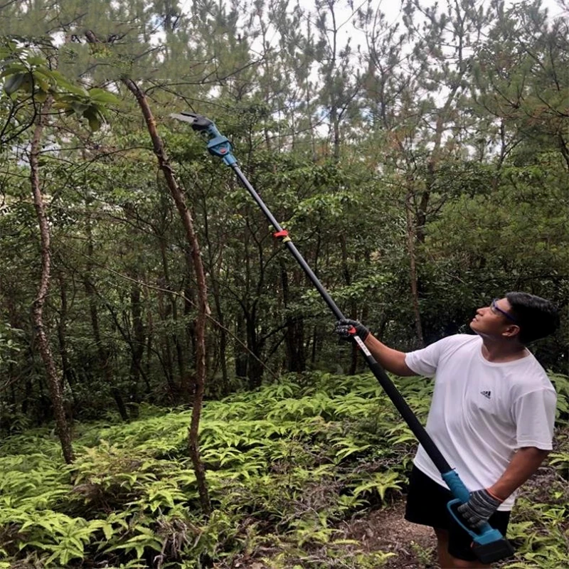 منشار كهربائي عالي القطب متعدد الوظائف مقصات تقليم كهربائية منشار كهربائي قابل لإعادة الشحن منشار شجرة عالي الارتفاع