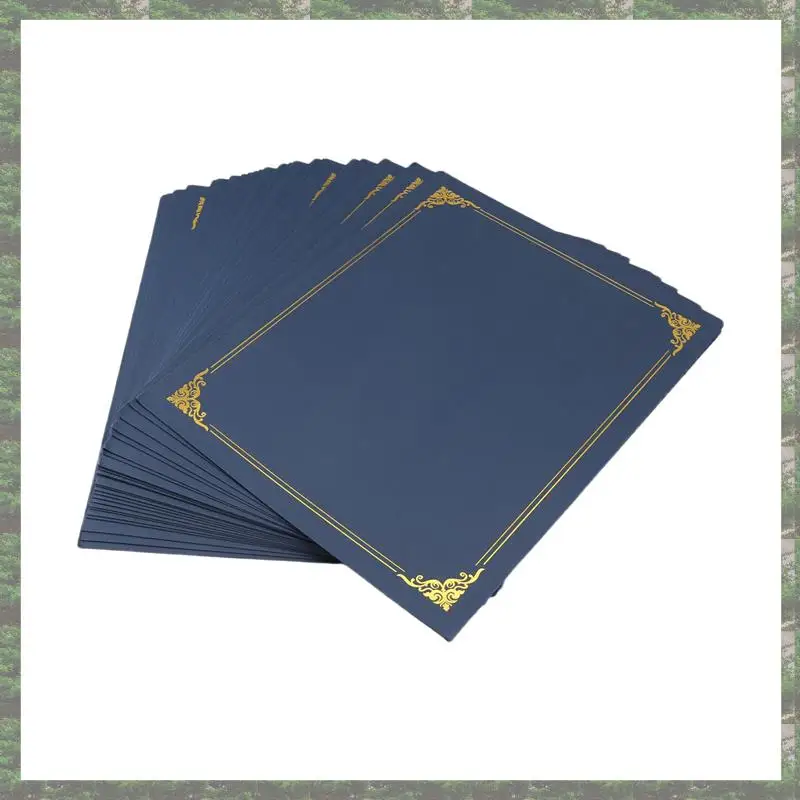 أفضل ما في 2025-25 قطعة من حاملي الشهادات، أغطية شهادات حاملي الدبلوم مع ورق حدود من رقائق الذهب لحجم الرسالة 8.5X11 I #4