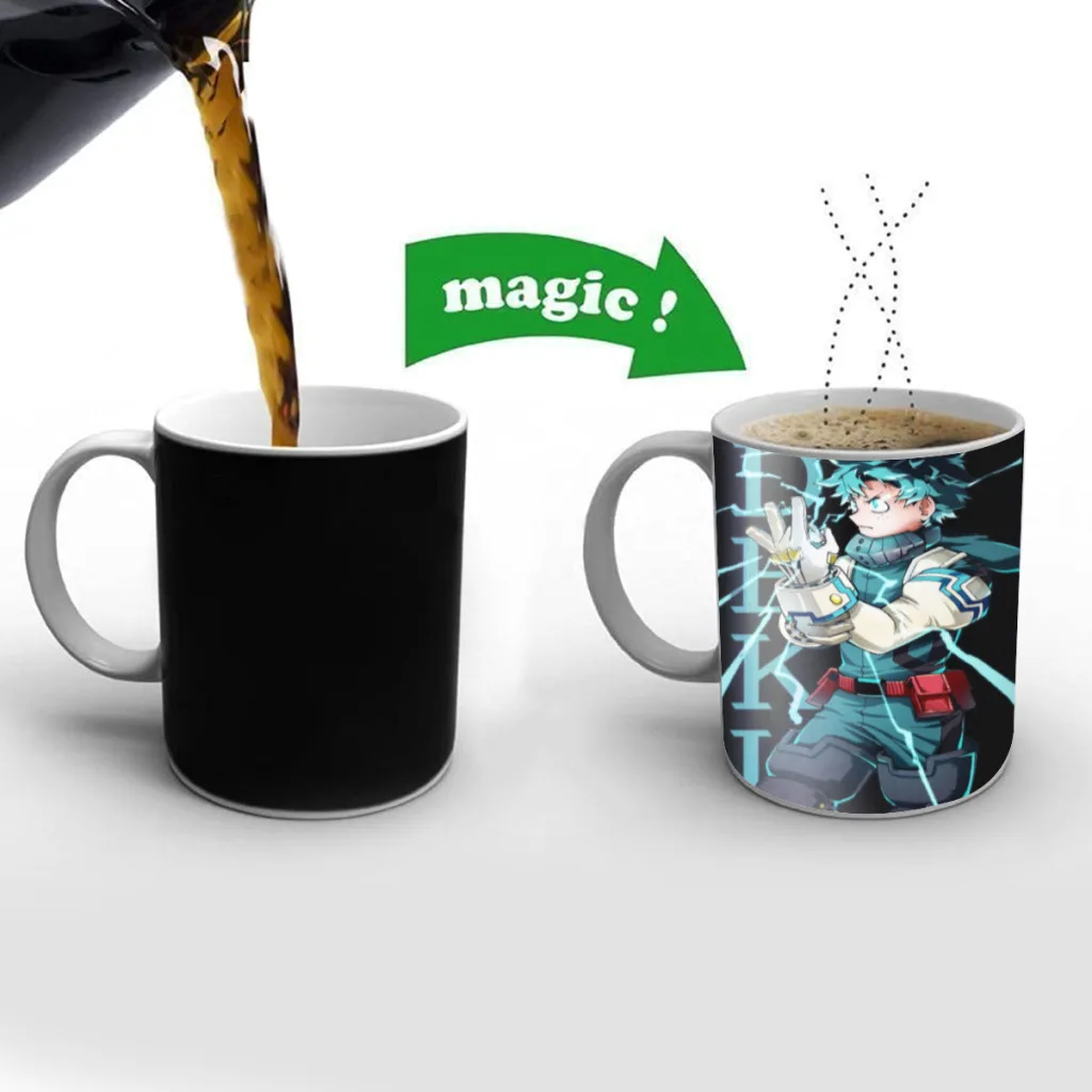 Anime-My-Hero-Academia Tea Coffee Mugs  Thermal Color-changing Cups Milk Cup Wedding Gifts