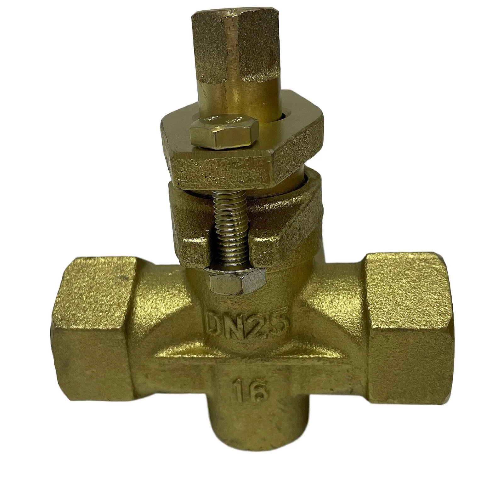 X14W-10T Three-way Plug Valve Brass Thread Plug Valve Full Copper Thread Manual Three-way Plug Valve