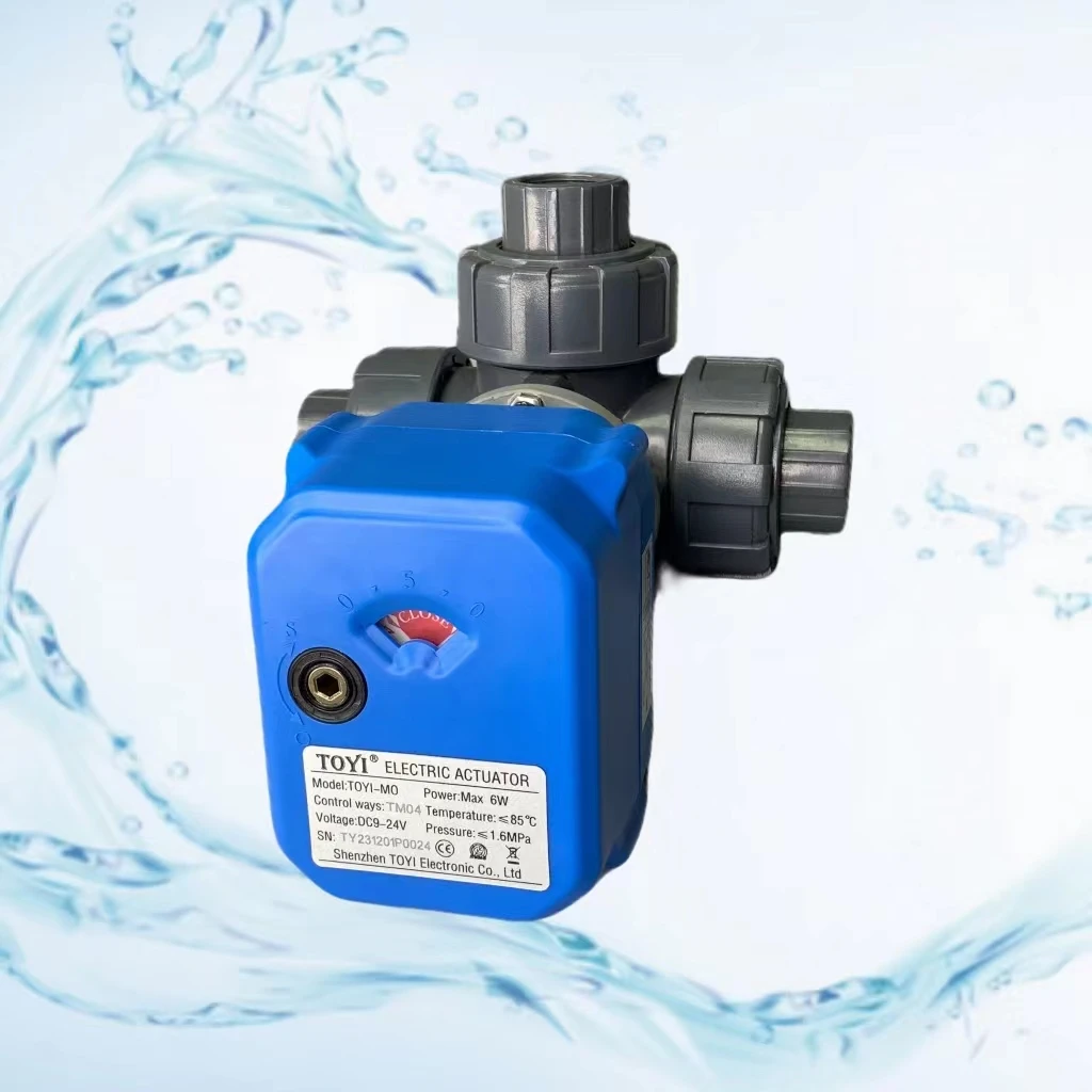 

TOYI 3-ходовой электрический приводной регулирующий клапан Шаровой кран UPVC для высокотемпературной воды и воздуха DC24V 12V OEM Поддержка газового масла