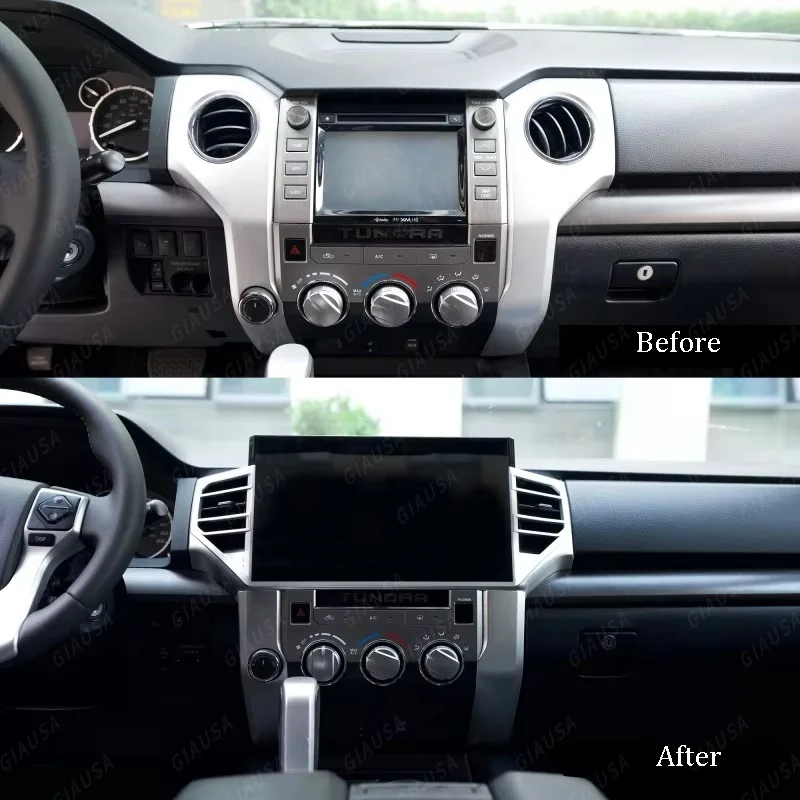 14.6 بوصة أندرويد 13 CarPLay لتويوتا تندرا سيكويا 2014 2015 2016 2017 2018 2019 2020- 2024 سيارة لتحديد المواقع شاشة راديو الوسائط المتعددة