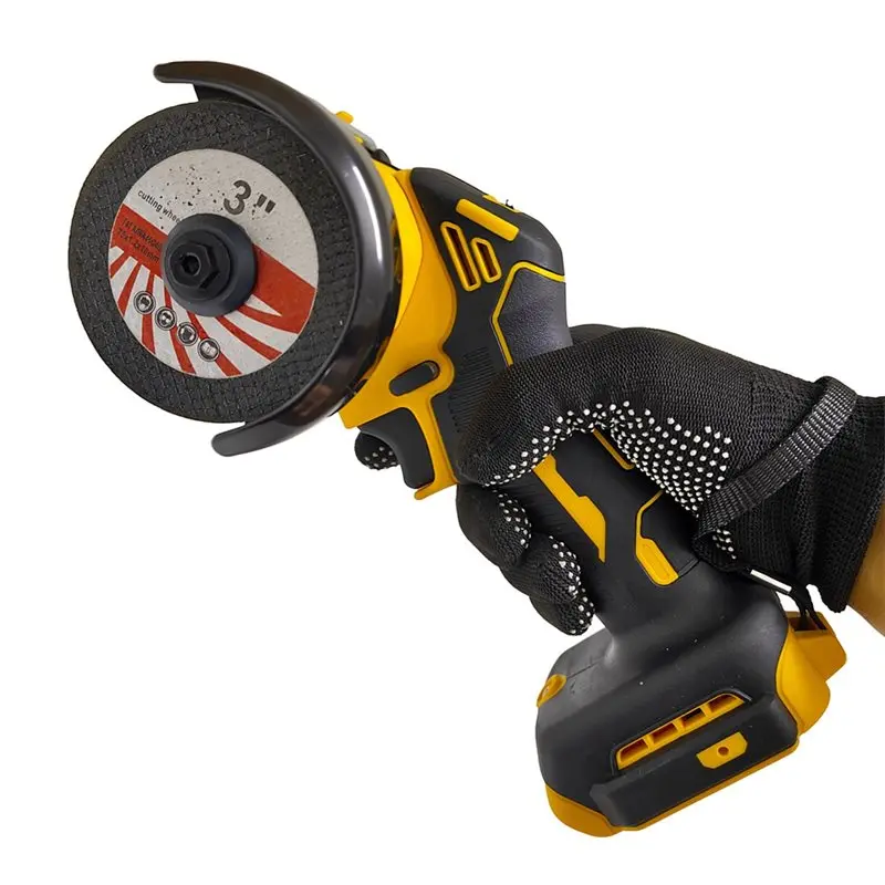 YLS-Brushless Angle Grinder 3 Inch CUT OFF Tool Cordless Cutting Tool With 2 Cutting Discs For DEWALT 20V 18V Battery