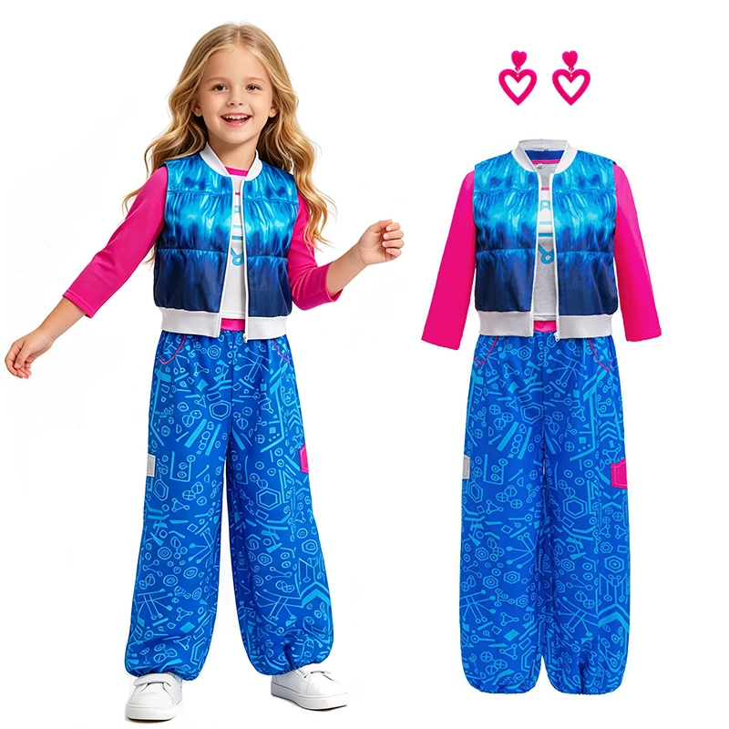 Zombies Vampires Willa Girls Outfits Halloween Cosplay School Performance Masquerade Children's Costume Carnival Kids Clothes