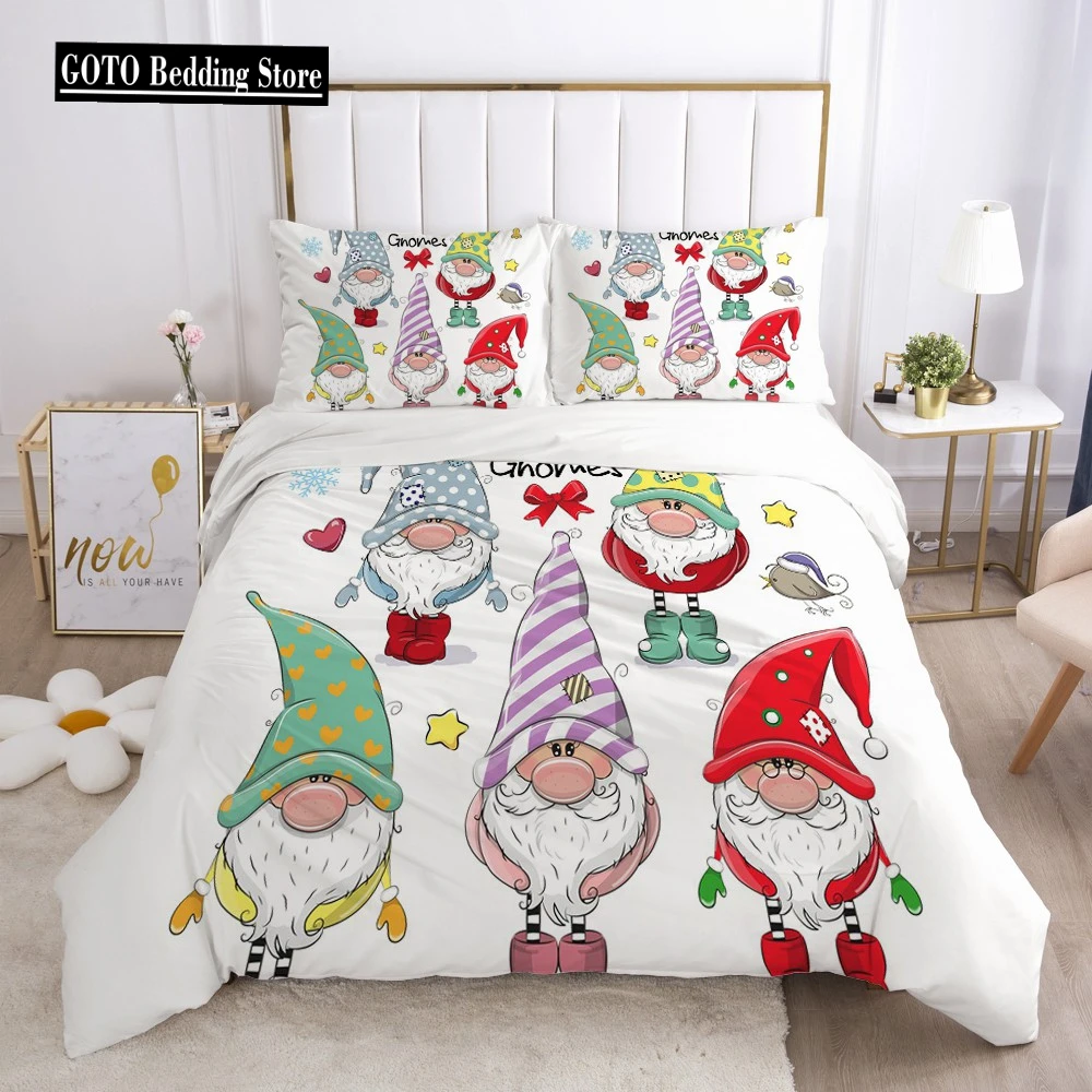 

Cartoon Kids Bedding Set for Crib Children Boys Girls Baby Comforter Quilt Duvet Cover Set Pillowcase Cover 140*200 Santa Claus