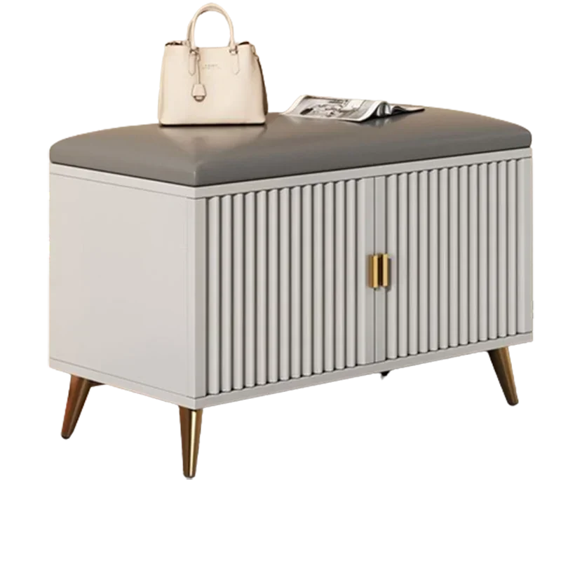 

Modern Wooden Shoe Cabinet Narrow Entryway Storage Bench Shoe Cabinet Organizers White