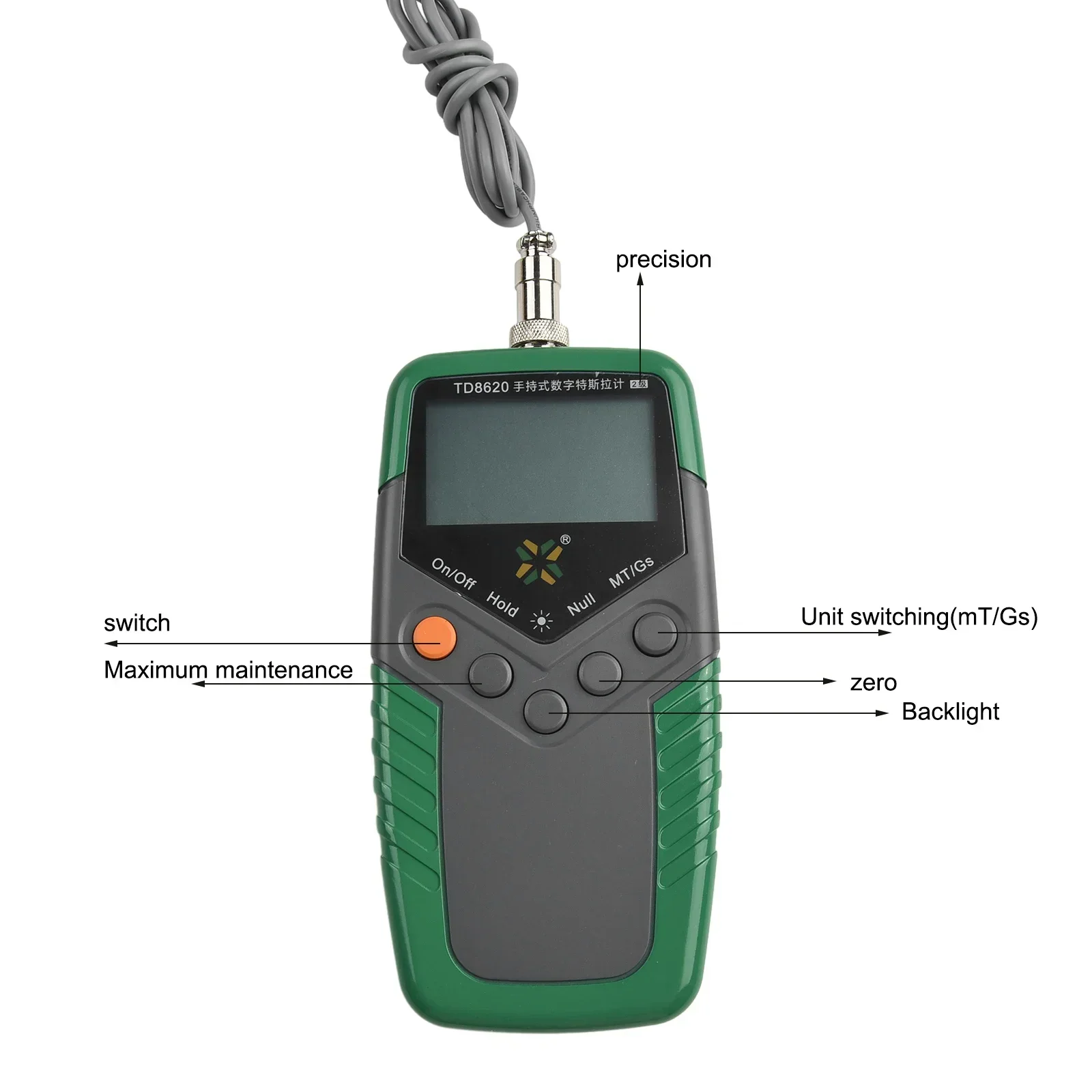 

High Quality Gaussmeter EMF Digital For Tesla Meter Handheld Light Weight Permanent Magnet Business Industrial