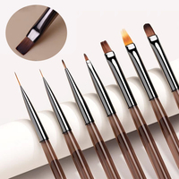 9pcs Perfessional Nail Art Brush Set Drawing Pen Painting Tool Nail Extension Gel Brush UV Gel Nail Polish Brush Manicure Tool