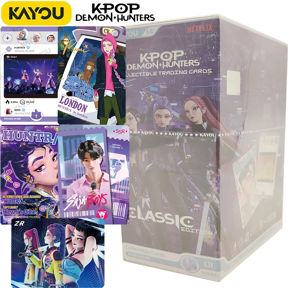 Kayou Original Fantasy Adventure Movie KPop Demon Hunters Collection Card Q-version Cartoon Cute Characters Surprise Cards Gifts