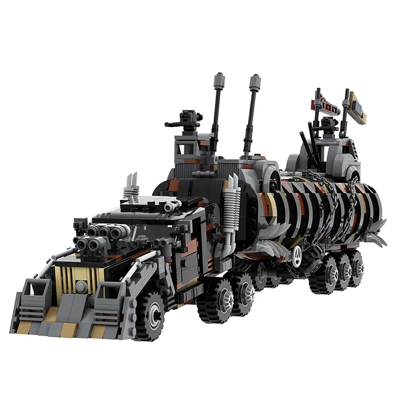 

The War Rig Desert Vehicle Mad Truck Building Blocks Kit Waste Landed Doom Nux Car Brick Model Toys DIY Kids Birthdays Gift