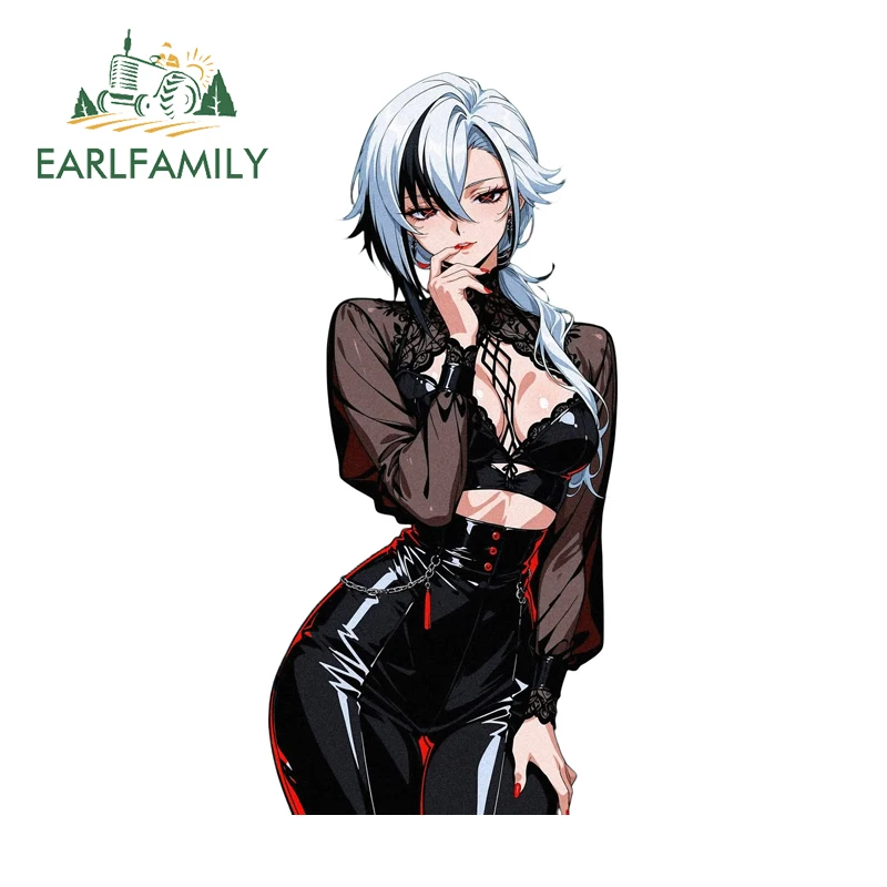 

EARLFAMILY Genshin Impact Arlecchino Car Stickers Anime Peripheral Windshield Bumper Decal Auto Car Exterior Accessories
