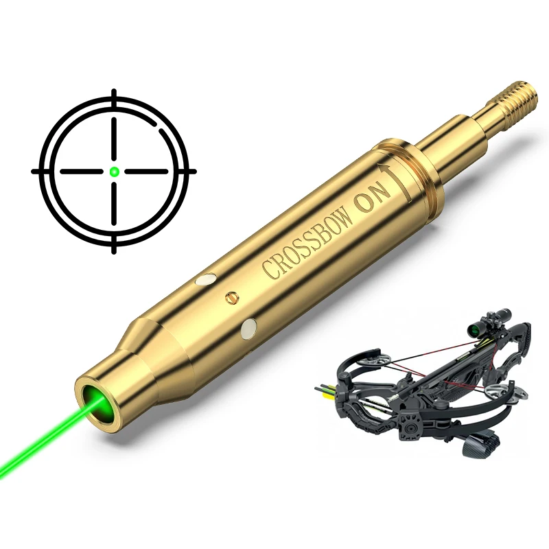 

MidTen Crossbow Laser Bore Sight with On/Off Switch Green Laser Bow Archery Tool Boresighter Sighting with 4 Sets of Batteries