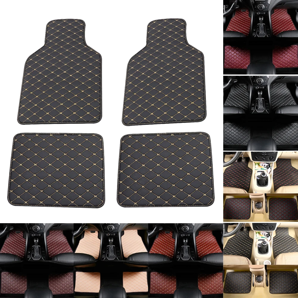 For Citroen C2 C3 C4 Cactus C5 C4 Picasso C6 DS3 DS4 DS5 5Seats Auto Foot Pads PU Leather Car Floor Mats Car Interior Parts Rugs