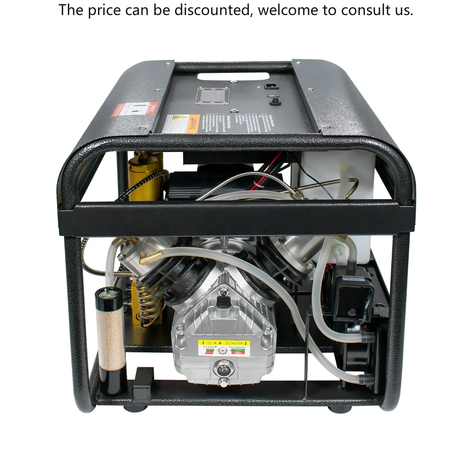 

Tuxing LCD Screen 110V 220V 30mpa 4500psi 300Bar Built-in Water Fan Cooling Two Filter High Pressure Scuba Diving Air Compressor