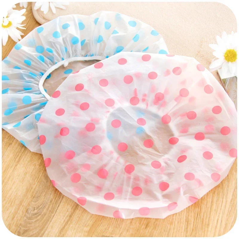 Bashroom Shower Waterproof Cap Thicken Elastic Bath Hat Bathing Cap for Women Hair Salon Bashroom Disposable Women Shower Caps