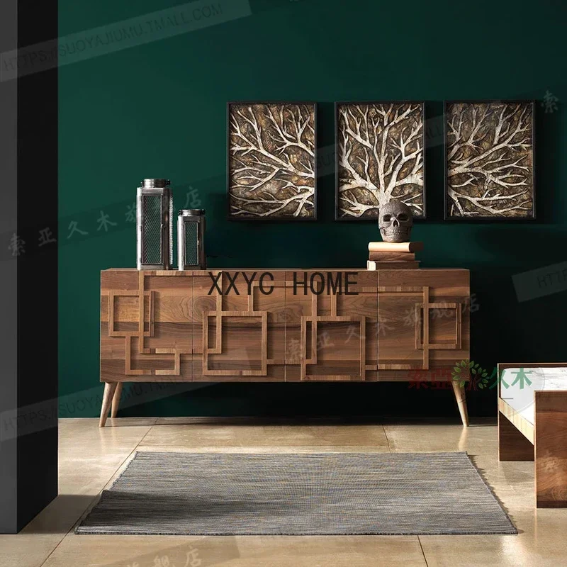 Современный минималистичный чайный шкаф для столовой, шкафчик для гостиной, мебель для небольшой квартиры, изготовление на заказ