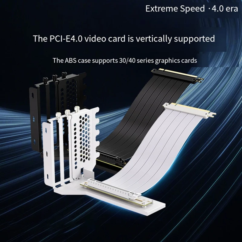 L-Z3 GPU Vertical Mounting Bracket Kit, Pcie 4.0 X16 Riser Cable 200Mm, Graphics Card Steering Mounting Bracket-A23K