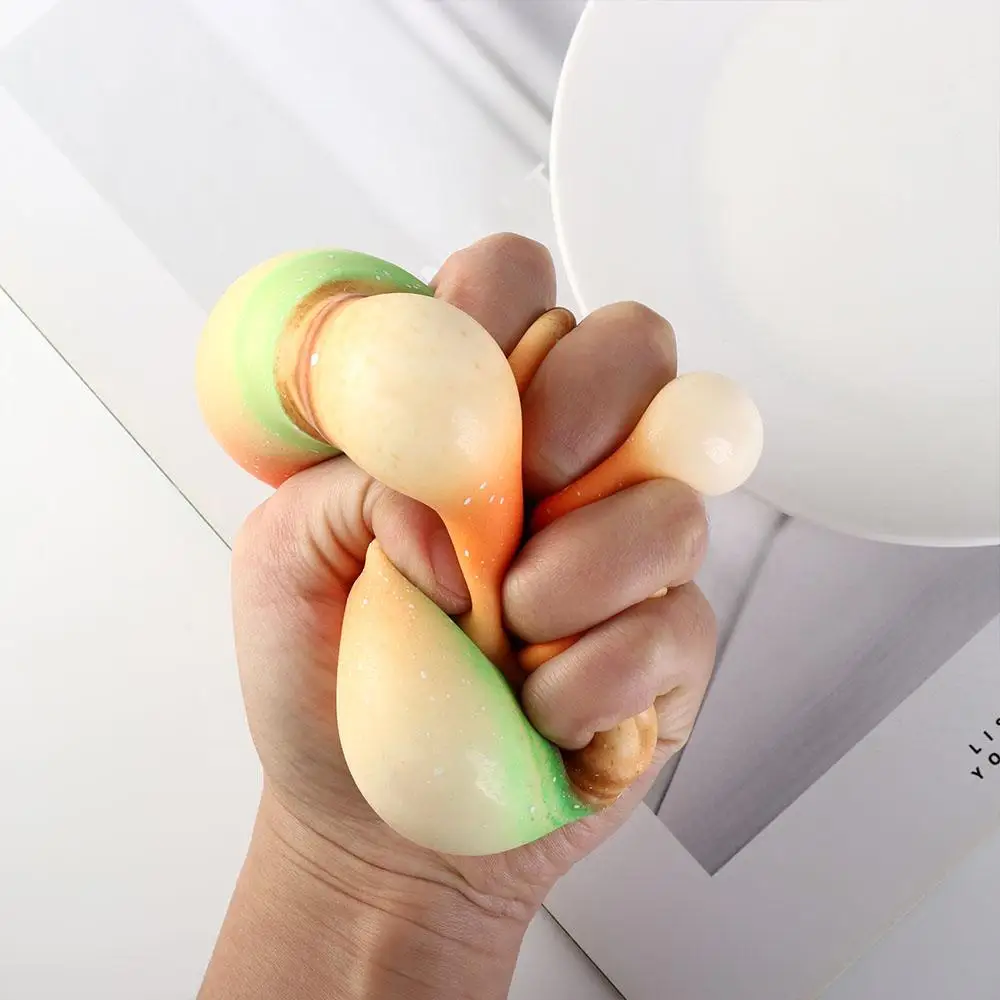 Juguete para apretar de hamburguesa y helado, juguete sensorial TPR, comida de simulación, juguete de descompresión de pellizco de silicona 3D, bromas prácticas
