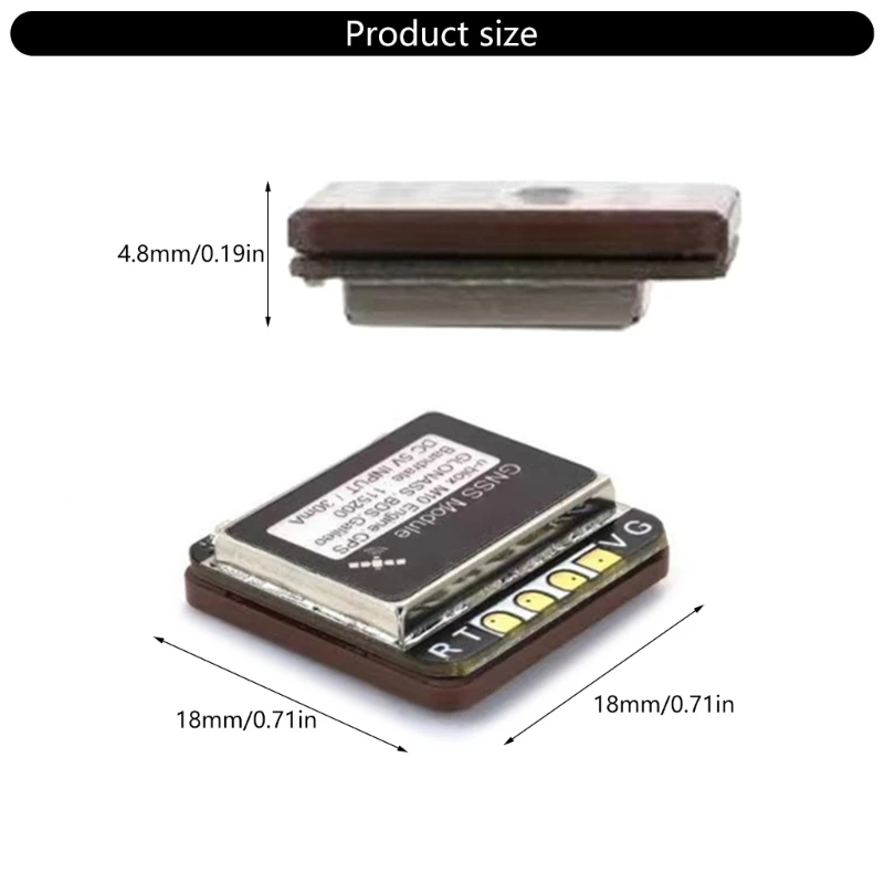 Miniature Engine GNSS Module Supoort Double Protocols for FPV Drones and Fixed Wing Aircraft Remote Exploration