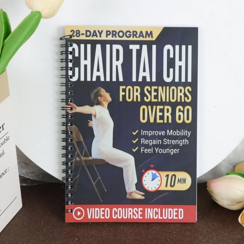 Fitness-Planer für Senioren & Slow-Motion-Challenge |   28-Tage-Tai-Chi-Check-In-Programm – Täglich ein Mal trainieren, kein Laufen, kein Springen, kein