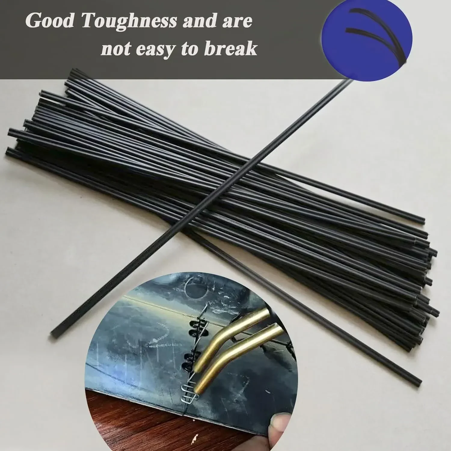 PP، مادة ABS ثلاثة ألوان (50 قطعة) قضبان لحام بلاستيكية، تستخدم لإصلاح البلاستيك للسيارات/قوارب الكاياك.