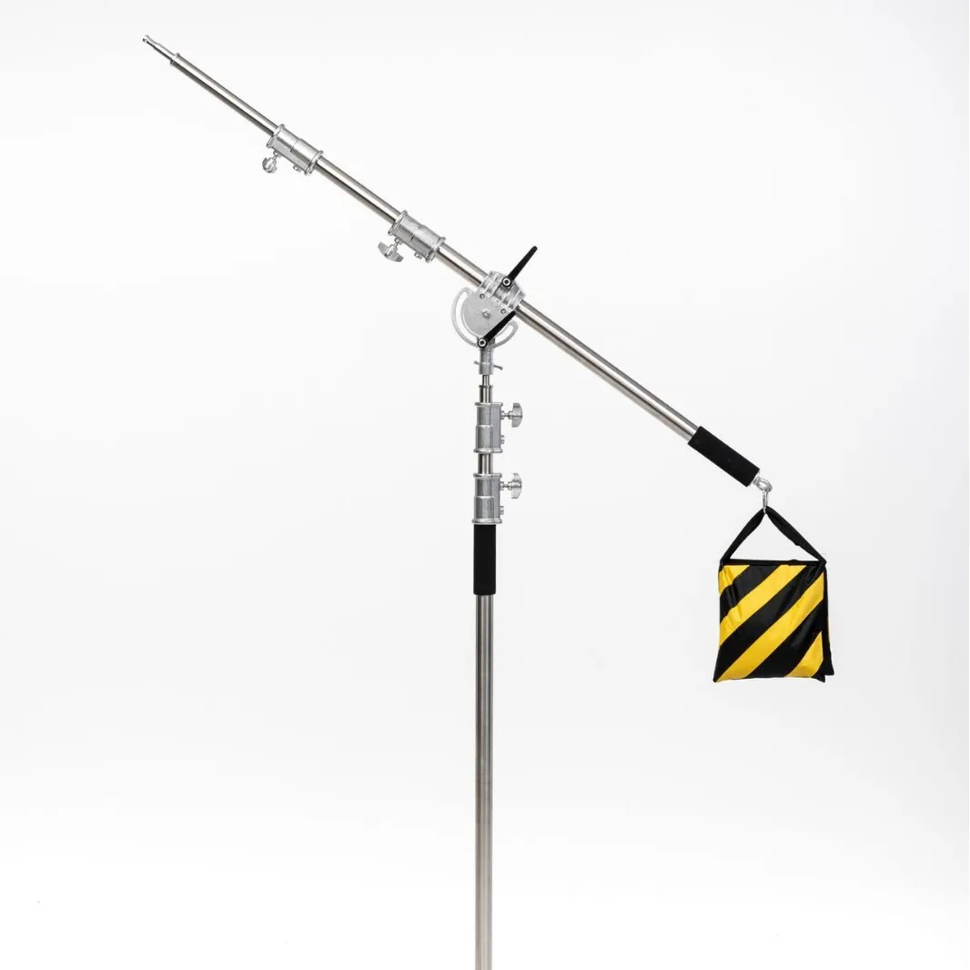 Arm Light Tripod Stainless Steel Adjustable 1.5m to Magic Leg C Stand Heavy  Photography Light Stand